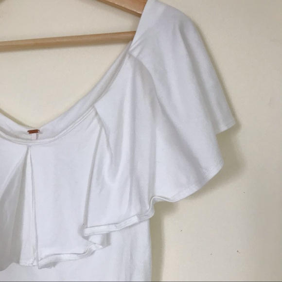 Free People white ruffle top size S - Picture 3 of 6